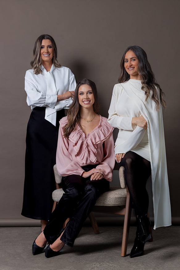Marinize Paszko Gabriela Schwamberger e Cintia Sarturi socias do Sarturi Advogados. Foto Luara Villar Growth Global