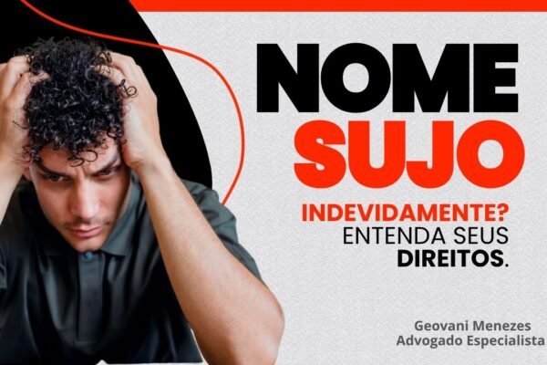 Miniatura do youtube nome sujo dividas simples em azul e vermelho