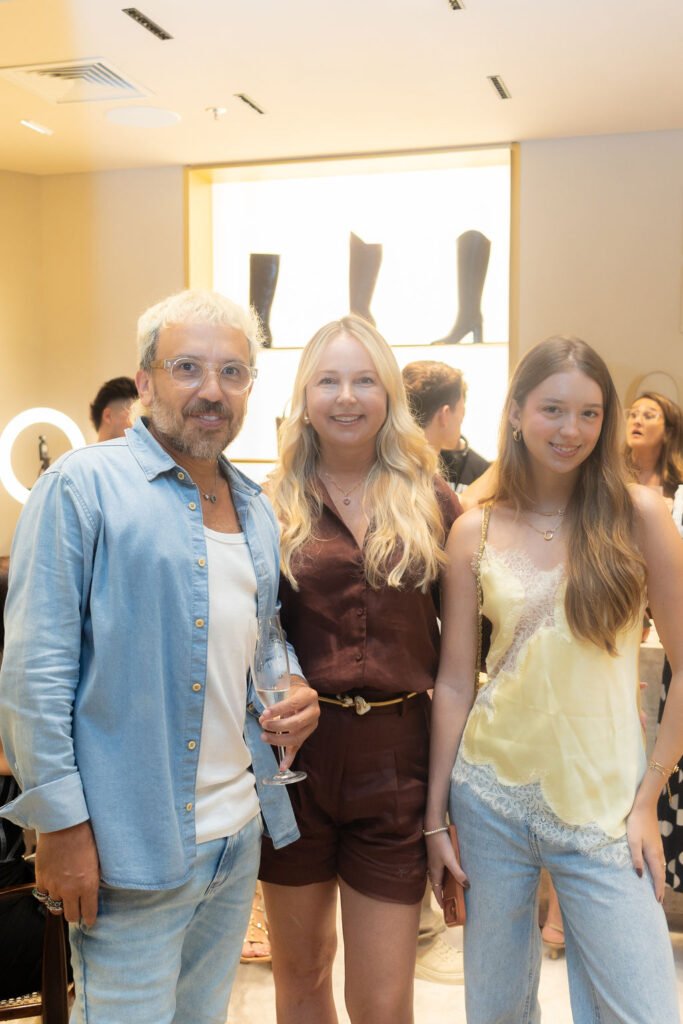 O RP da noite Alex Ferrer com Danny Fischer e sua bela filha Maria Luisa