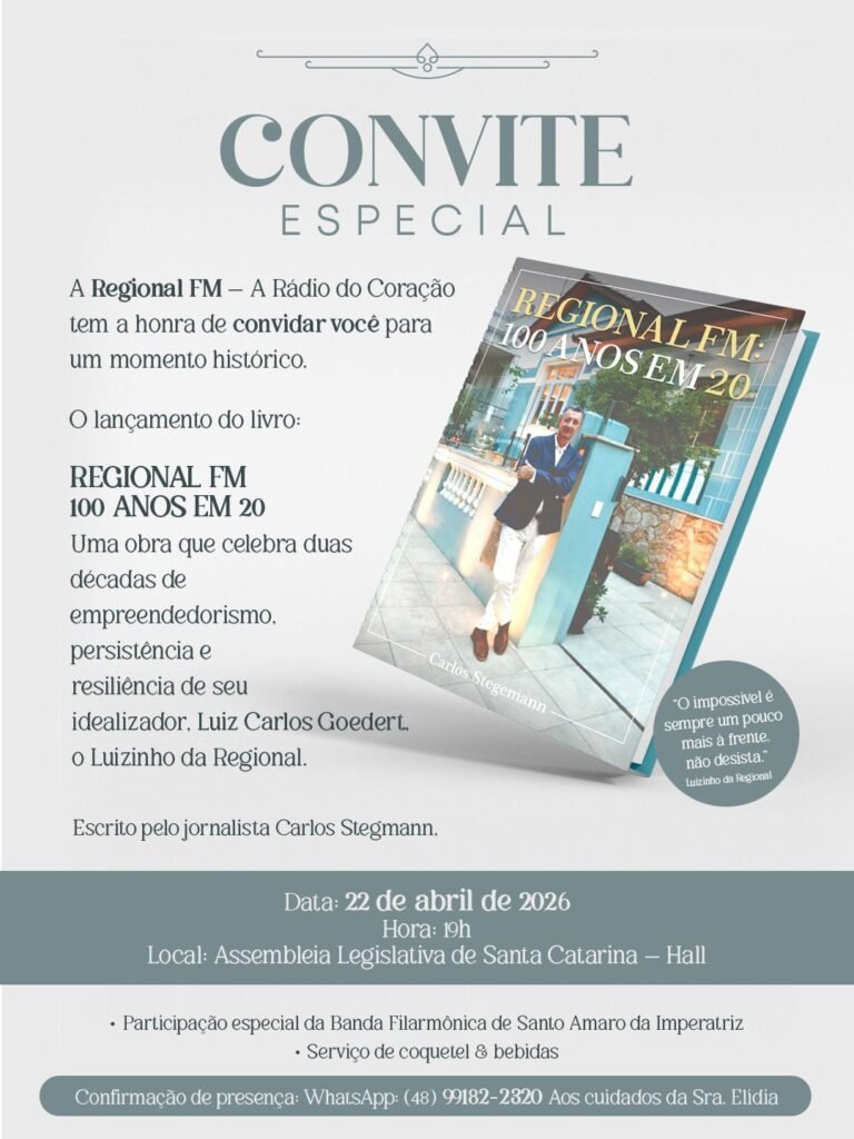 Regional FM 100 Anos em 20 convite 1