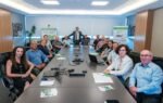 Auditores Estaduais de Financas Publicas de em recente reuniao na capital de integrantes da diretoria do Sindaf SC