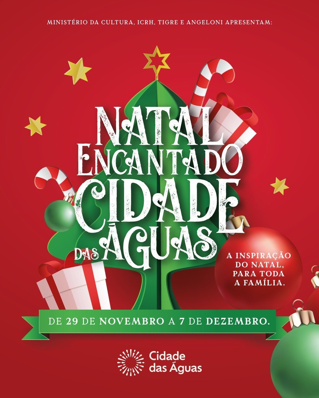 Cidade das Águas cria cenário mágico para o Natal Encantado 2025