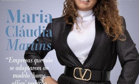Maria Claudia Martins na capa da revista Portfólio