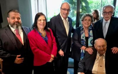 Ives Gandra, Eduardo Berbigier, Modesto Carvalhosa, Leda Nagle, José Eduardo Martins (irmão do homenageado)