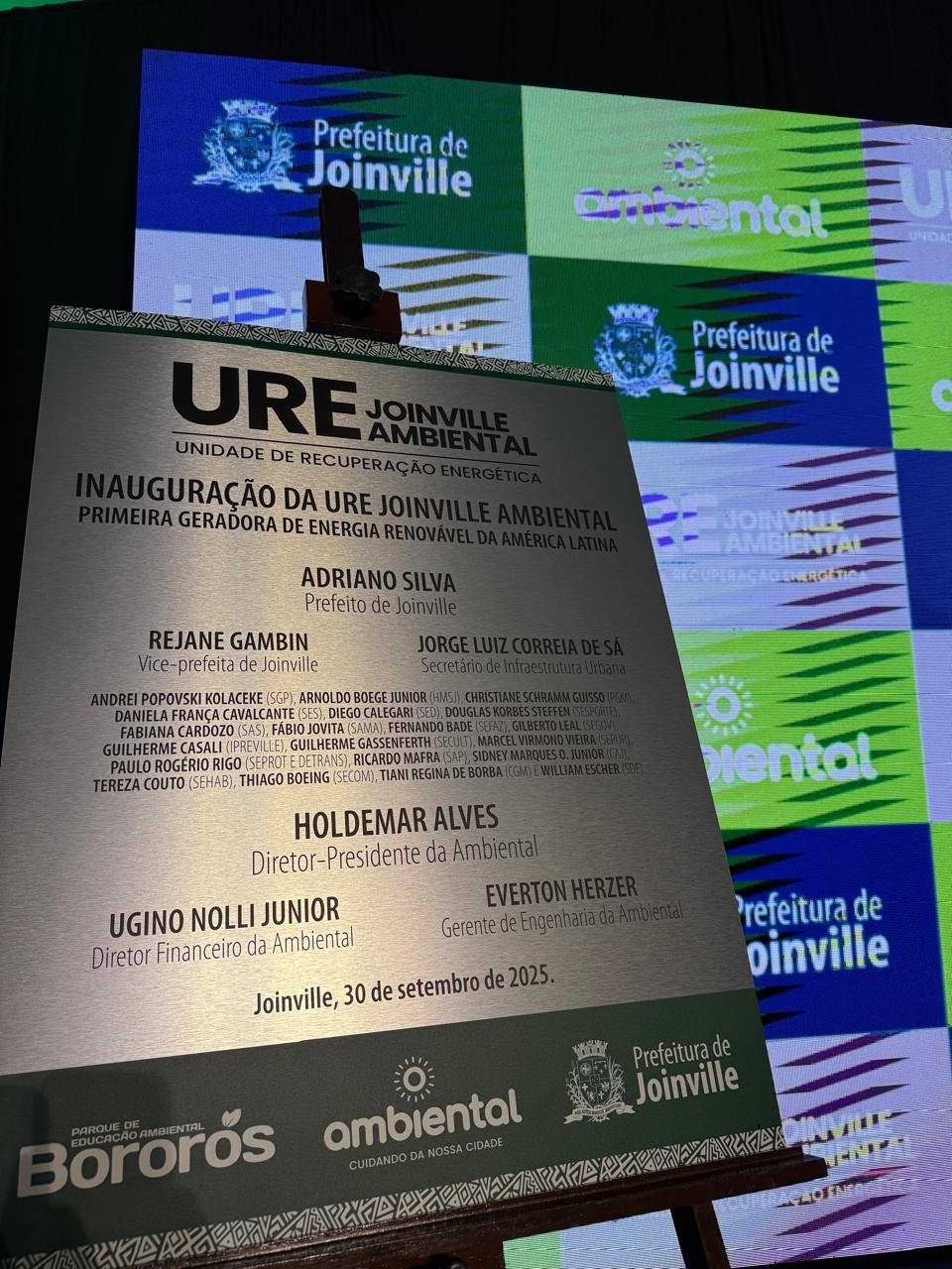 Inauguracao da URE Joinville Ambiental primeira geradora de energia renovavel da America Latina 1