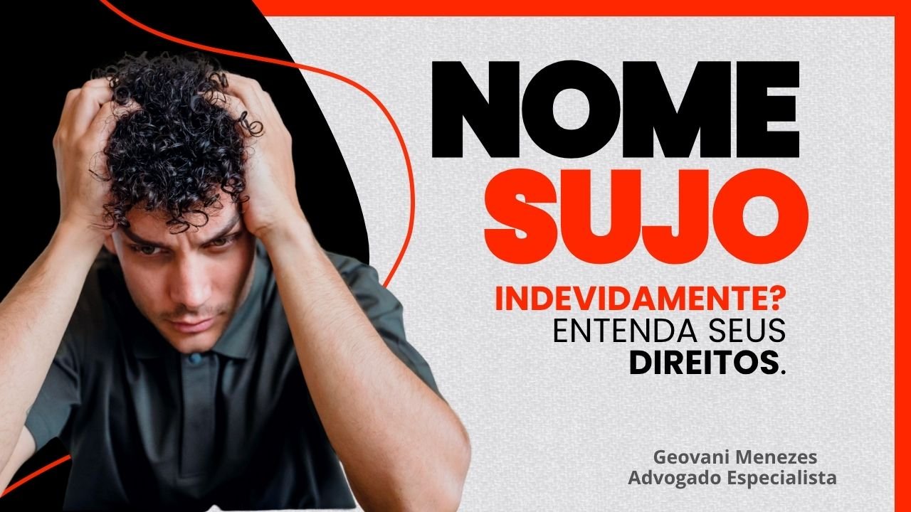 Miniatura do youtube nome sujo dividas simples em azul e vermelho